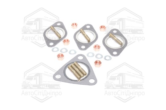 Р/к колектора випускного ЯМЗ 236 (кріплення на 1 головку, прокладки,гайки,шайби,шпильки) (DETALKA)