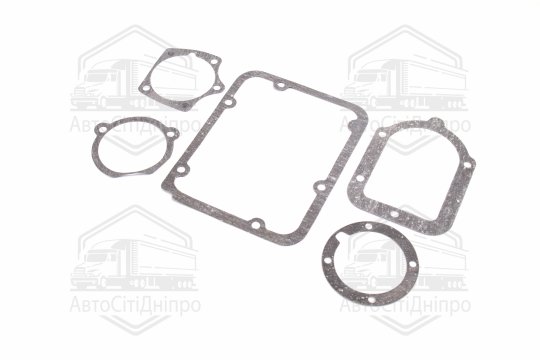 Р/к КПП ГАЗ 3307,53,66,ПАЗ (4 паронітові+1 картон, комплект прокладок) (DETALKA)