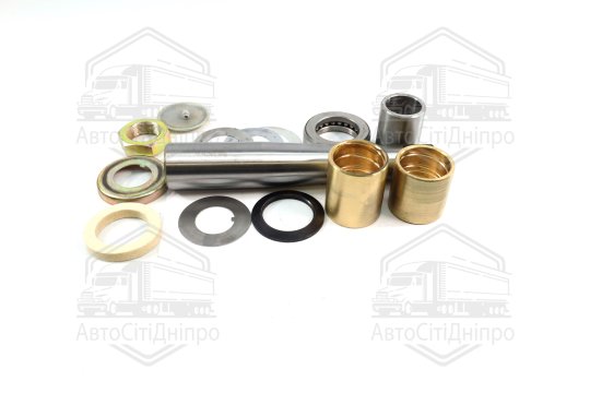 Шкворень у комплекті КРАЗ,МАЗ 500 (к-кт на один бік, підшипник DETALKA) (DETALKA)