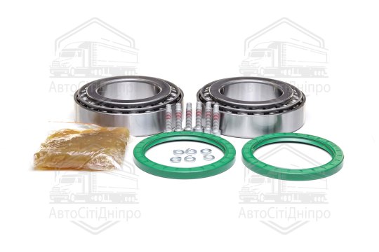 Р/к маточини МАЗ колеса заднього (підшипники DETALKA, сальник ПРЕМІУМ, мастило) (DETALKA)