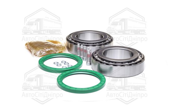 Р/к маточини МАЗ колеса заднього (підшипники DETALKA, сальник ПРЕМІУМ, мастило) (DETALKA)