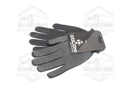 Рукавички з мікроточкою ПВХ чорний/білий 100 ПЕ13 клас розмір 10 (DOLONI)