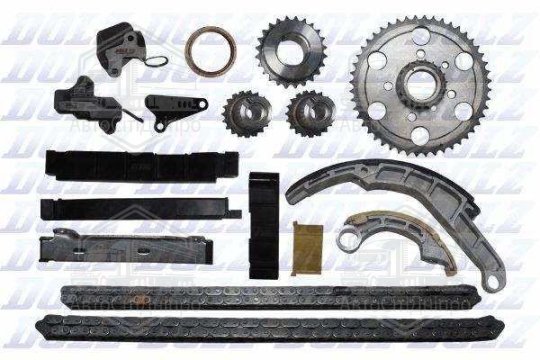 Комплект ланцюгів ГРМ та балансирного валу з шестернями NISSAN 2.5 dCi YD25 (вир-во DOLZ)