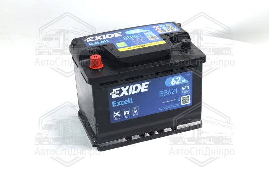 Акумулятор 62Ah-12v Exide EXCELL (242х175х190), L, EN540