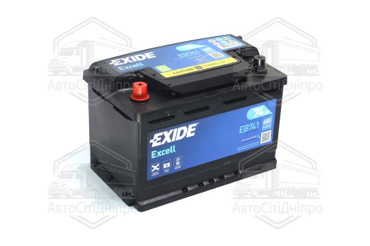Акумулятор 74Ah-12v Exide EXCELL (278х175х190), L, EN680