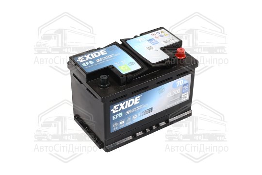 Акумулятор 70Ah-12v Exide EFB (278х175х190), R, EN760