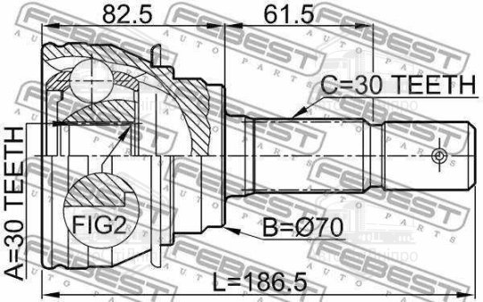ШРКШ зовнішн. TOYOTA LAND CRUISER PRADO (вир-во Febest)