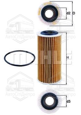 Фільтр масляний двигуна VW GOLF VII, SKODA OCTAVIA III 1.6-2.0 TDI 13- (вир-во KNECHT-MAHLE)