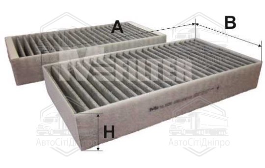 Фільтр салону вугільний MB GL, ML 06- (2шт.) (вир-во M-FILTER)