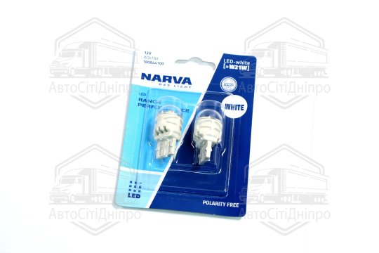 Лампа світлодіодна W21W white LED Range Performance 2,2W W3x16d (блістер 2шт) (вир-во Narva)