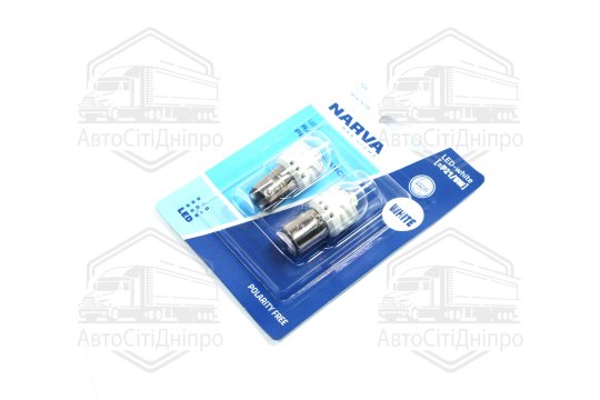 Лампа світлодіодна P21/5W white LED Range Performance 2.4/0.48W BAY15D (блістер 2шт) (вир-во Narva)