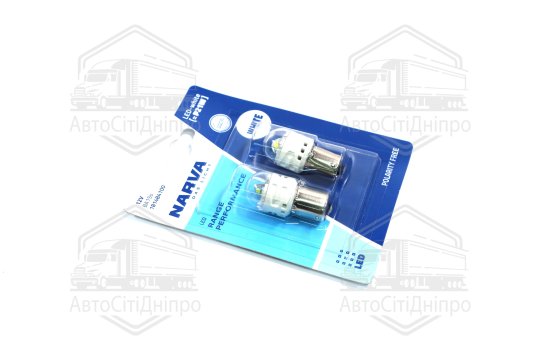Лампа світлодіодна P21W white LED Range Performance 2,2W BA15S (блістер 2шт) (вир-во Narva)