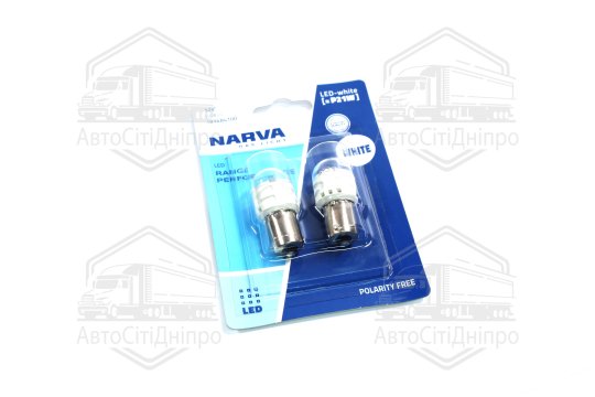 Лампа світлодіодна P21W white LED Range Performance 2,2W BA15S (блістер 2шт) (вир-во Narva)
