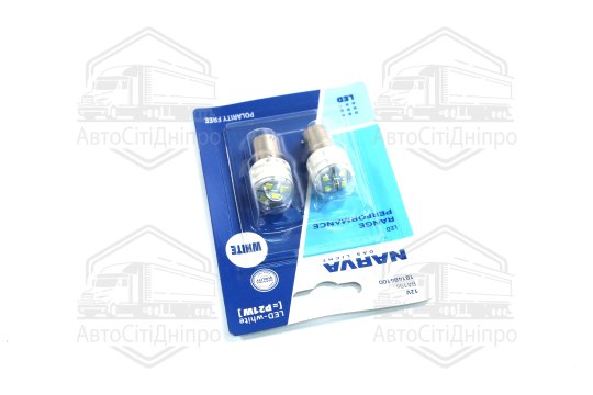 Лампа світлодіодна P21W white LED Range Performance 2,2W BA15S (блістер 2шт) (вир-во Narva)