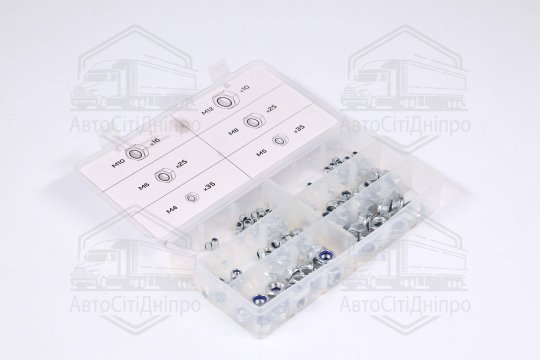 Гайки самоконтрольні, набір 146 шт. (NEO)