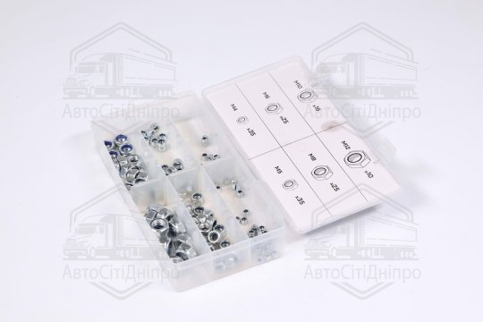 Гайки самоконтрольні, набір 146 шт. (NEO)