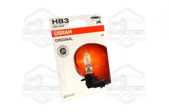 Лампа фарна HB3 12V 60W P20d 1шт.blister eco-упаковка (вир-во OSRAM)