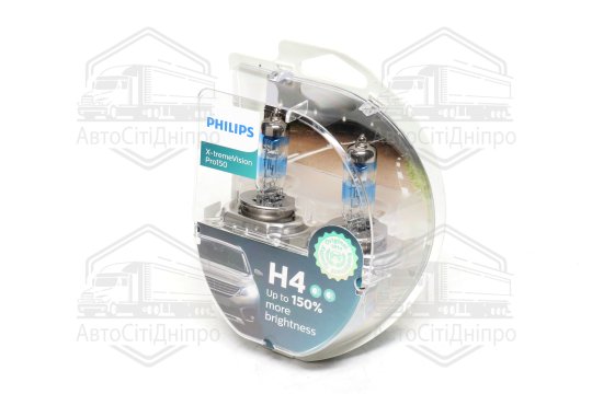 Лампа розжарювання H4 X-tremeVision Pro150 +150 12V 60/55W P43t-38 (комплект) (вир-во Philips)