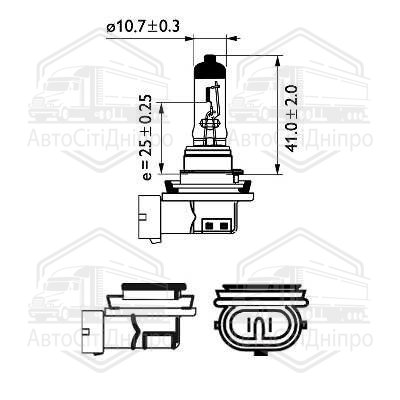 Лампа розжарювання H8 12V 35W PGJ19-1 1шт blister (вир-во Philips)