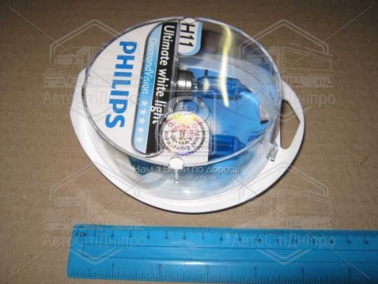 Лампа розжарювання H11 12V 55W PGJ19-2 Diamond Vision 5000K (вир-во Philips)