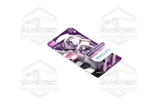 Лампа розжарювання P21WVisionPlus12V 21W BA15s (компл. 2шт) (вир-во Philips)