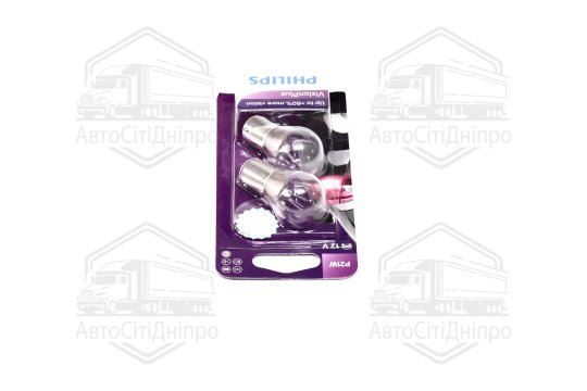Лампа розжарювання P21WVisionPlus12V 21W BA15s (компл. 2шт) (вир-во Philips)