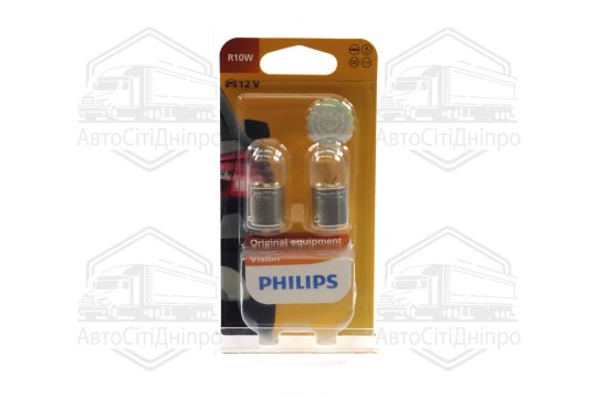 Лампа розжарювання R10W 12V 10W BA15s 2шт blister (вир-во Philips)