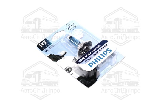 Лампа розжарювання H7 12V 55W PX26d Cristal Vision 1шт blister 4300K (вир-во Philips)
