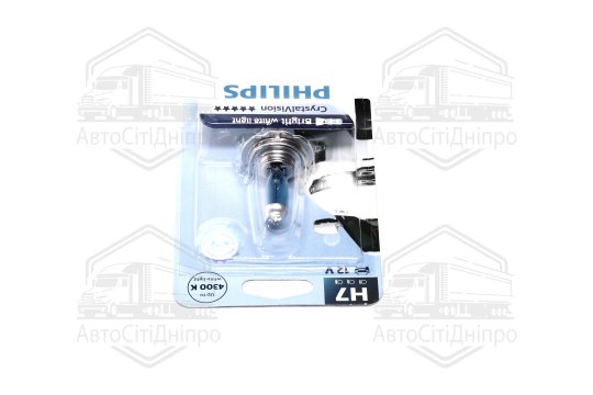 Лампа розжарювання H7 12V 55W PX26d Cristal Vision 1шт blister 4300K (вир-во Philips)