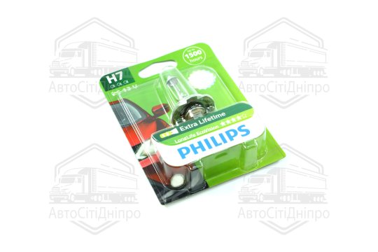 Лампа розжарювання H7 12V 55W PX26d LongerLife Ecovision 1шт blister (вир-во Philips)