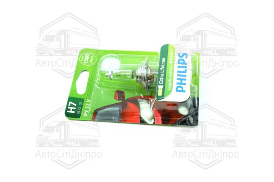 Лампа розжарювання H7 12V 55W PX26d LongerLife Ecovision 1шт blister (вир-во Philips)