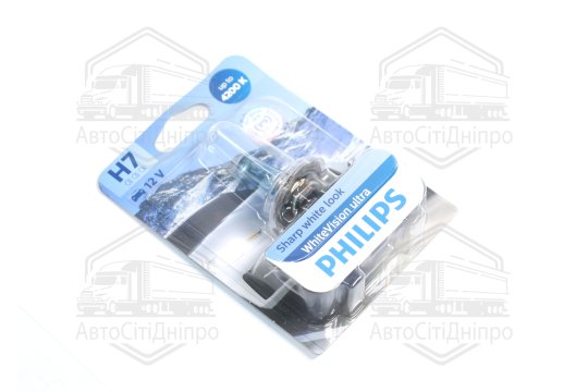 Лампа розжарювання H7 12V 55W PX26d H7 WhiteVision ULTRA +60 (4200K) (1шт) (вир-во Philips)