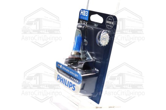 Лампа розжарювання HB3 12V 60W P20d Diamond Vision 5000K (blister 1шт) (вир-во Philips)