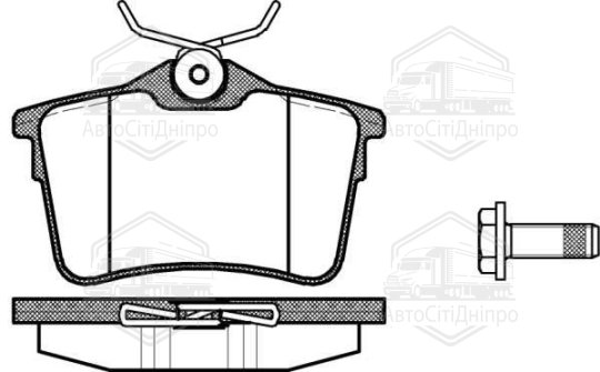 Колодка гальм. диск. CITROEN BERLINGO 08-; PEUGEOT PARTNER08-,308 SW 07- задн. (вир-во REMSA)