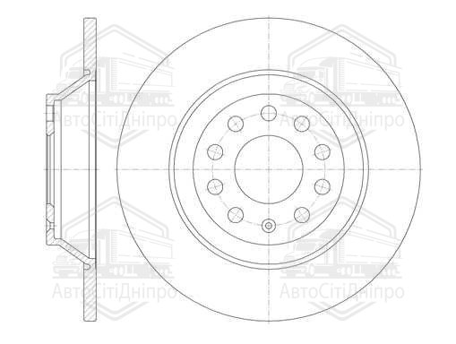 Диск гальмівний AUDI A6 2.0-4.2 -2011 задн. (вир-во REMSA)