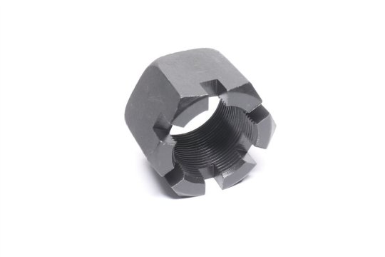 Гайка М33х1,5 пальця реактивного КАМАЗ, Краз корончаста Н=32-33 мм., фосфотирів. (RIDER)