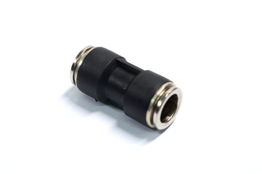 З'єднувач пневматичний D15-15 цанговий прямий пластик-сталь (RIDER)