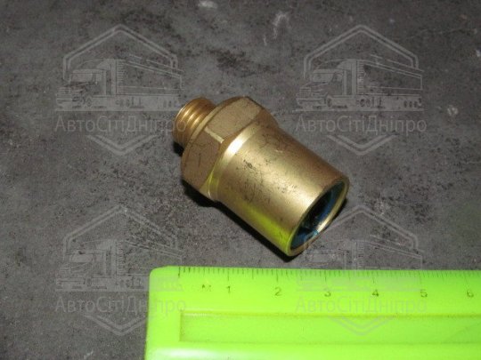 З'єднувач пневматичний D10 різьбовий-цанговий прямий М12х1.5 латунь (RIDER)