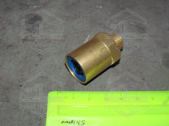 З'єднувач пневматичний D12 різьбовий-цанговий прямий М12х1.5 латунь (RIDER)