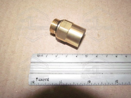 З'єднувач пневматичний D12 різьбовий-цанговий прямий М16х1.5 латунь (RIDER)