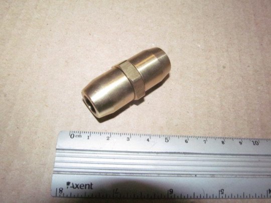 З'єднувач пневматичний D10-10 з накидною гайкою прямий латунь (RIDER)