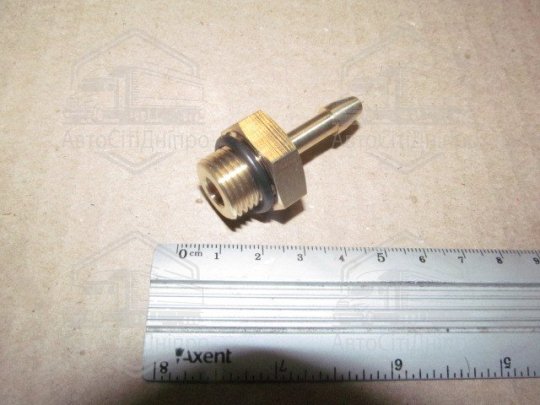 Ніпель пневматичний d6 різьбовий-ялинка прямий М16х1.5 латунь (RIDER)