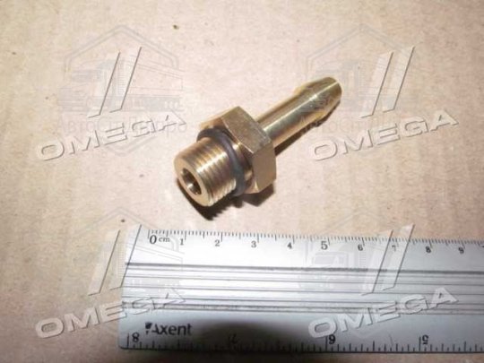 Ніпель пневматичний d10 різьбовий-ялинка прямий М16х1.5 латунь (RIDER)