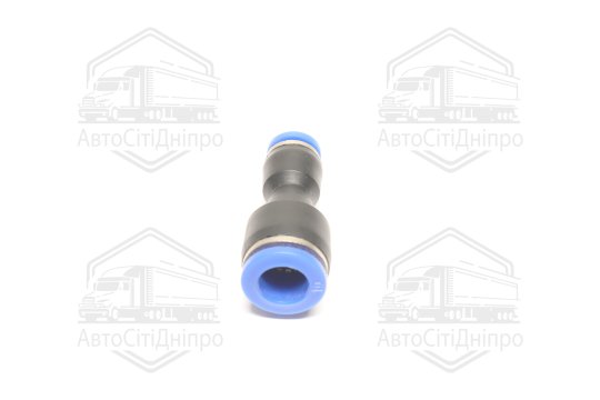 З'єднувач пневматичний D10-6 цанговий прямий редукційний пластик (RIDER)