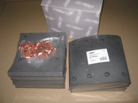 Накладка гальмівна (комплект на вісь) 420х180 3-й ремонт (RIDER)