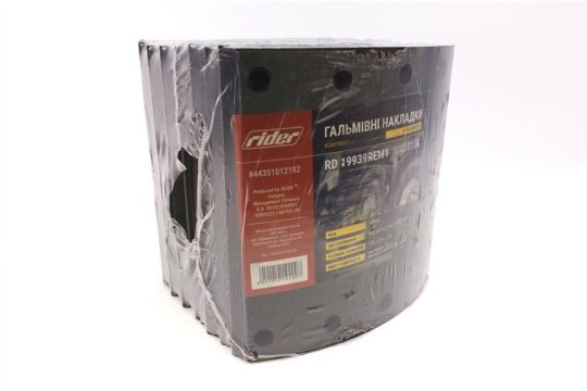 Накладка гальмівна (комплект на вісь) 410х200 1-й рем. VOLVO F12, FH12, FL7, FL10 (RIDER)