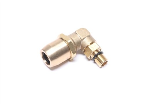 З'єднувач пневматичний D15 різьбовий-з накидною гайкою L-подібний М12х1.5 латунь (RIDER)