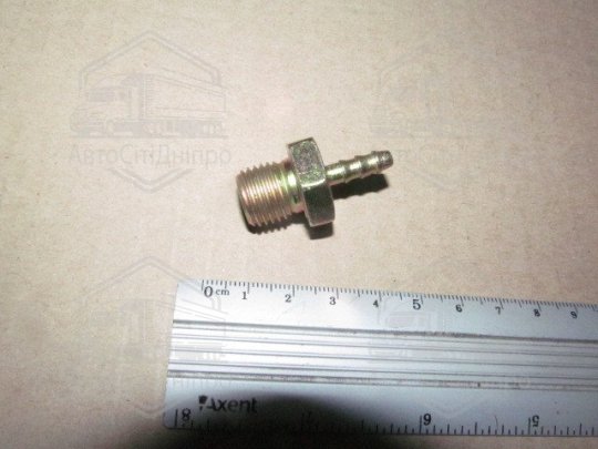 З'єднувач пневматичний d6 різьбовий-ялинка прямий М14х1.5 сталь (RIDER)