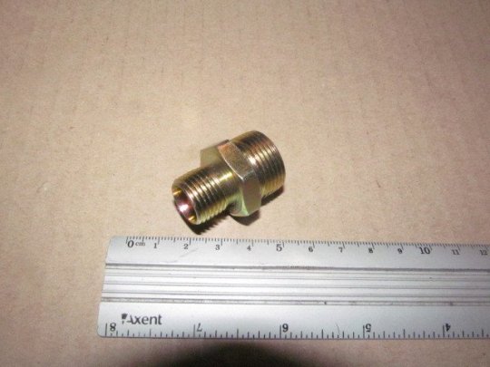 З'єднувач пневматичний різьбовий прямий М16х1.5-М22х1.5 сталь (RIDER)