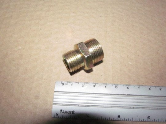 З'єднувач пневматичний різьбовий прямий М18х1.5-М22х1.5 сталь (RIDER)